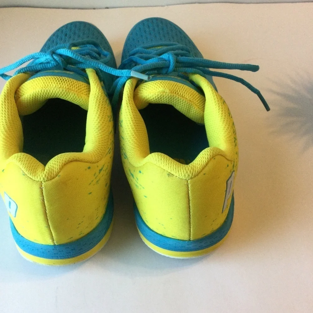Prince Warrior Lite Shock Eraser Blue and Yellow Casual Athletic Sneakers Size 9